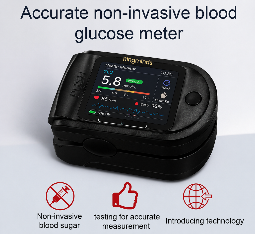 Ringminds™ Non-Invasive Blood Glucose Monitor | High-Precision 99.9% Accuracy | TGA Certified