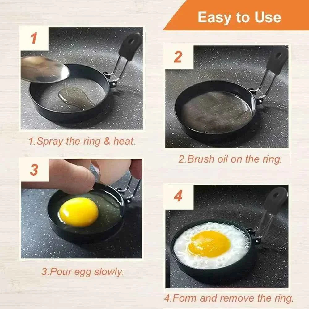 Stainless Steel Pancake Mold: Perfectly Shaped Breakfast Eggs and Pancakes Every Time