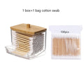 Bamboo Cotton Swab Storage Box