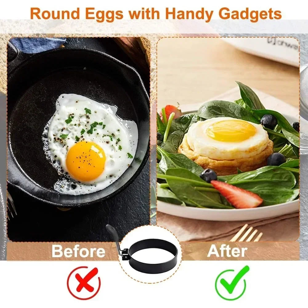 Stainless Steel Pancake Mold: Perfectly Shaped Breakfast Eggs and Pancakes Every Time