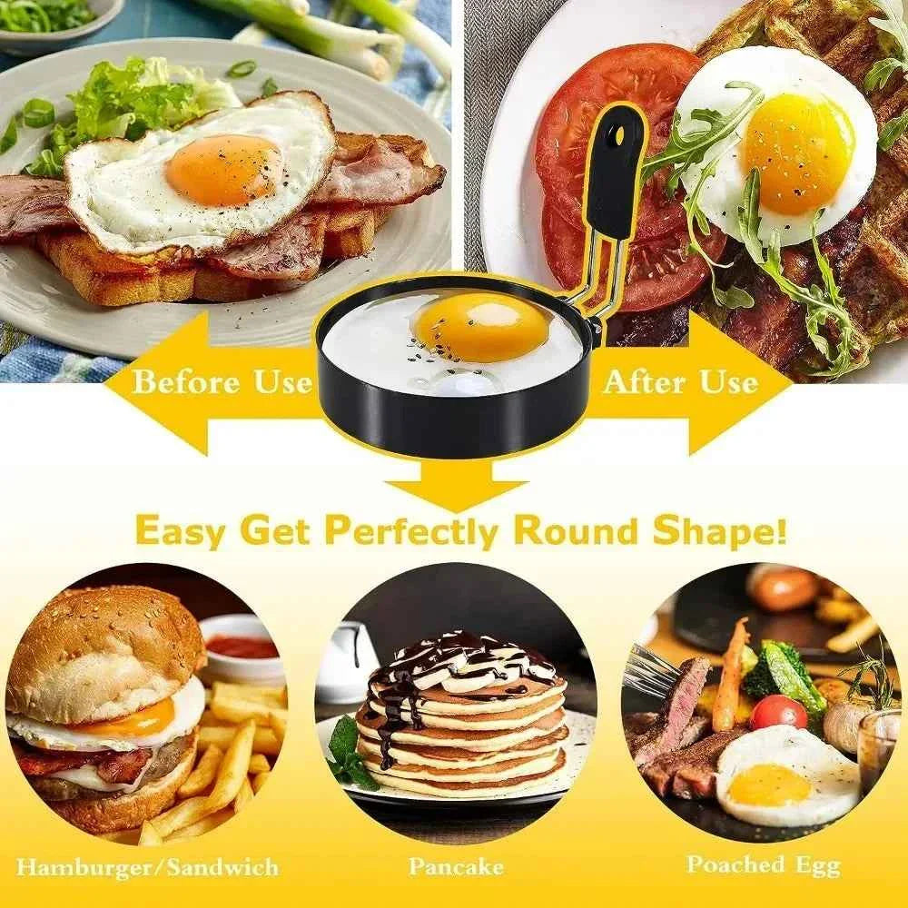 Stainless Steel Pancake Mold: Perfectly Shaped Breakfast Eggs and Pancakes Every Time